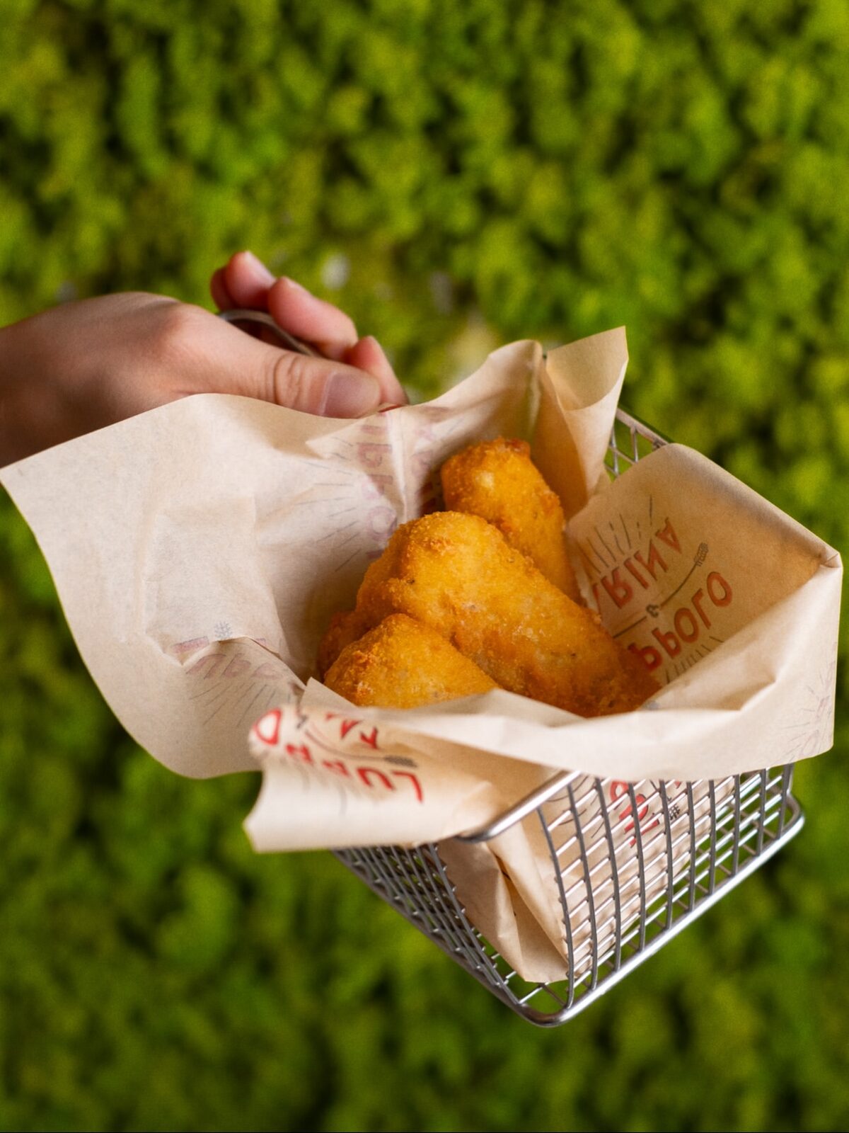 A basket of fried appetisers