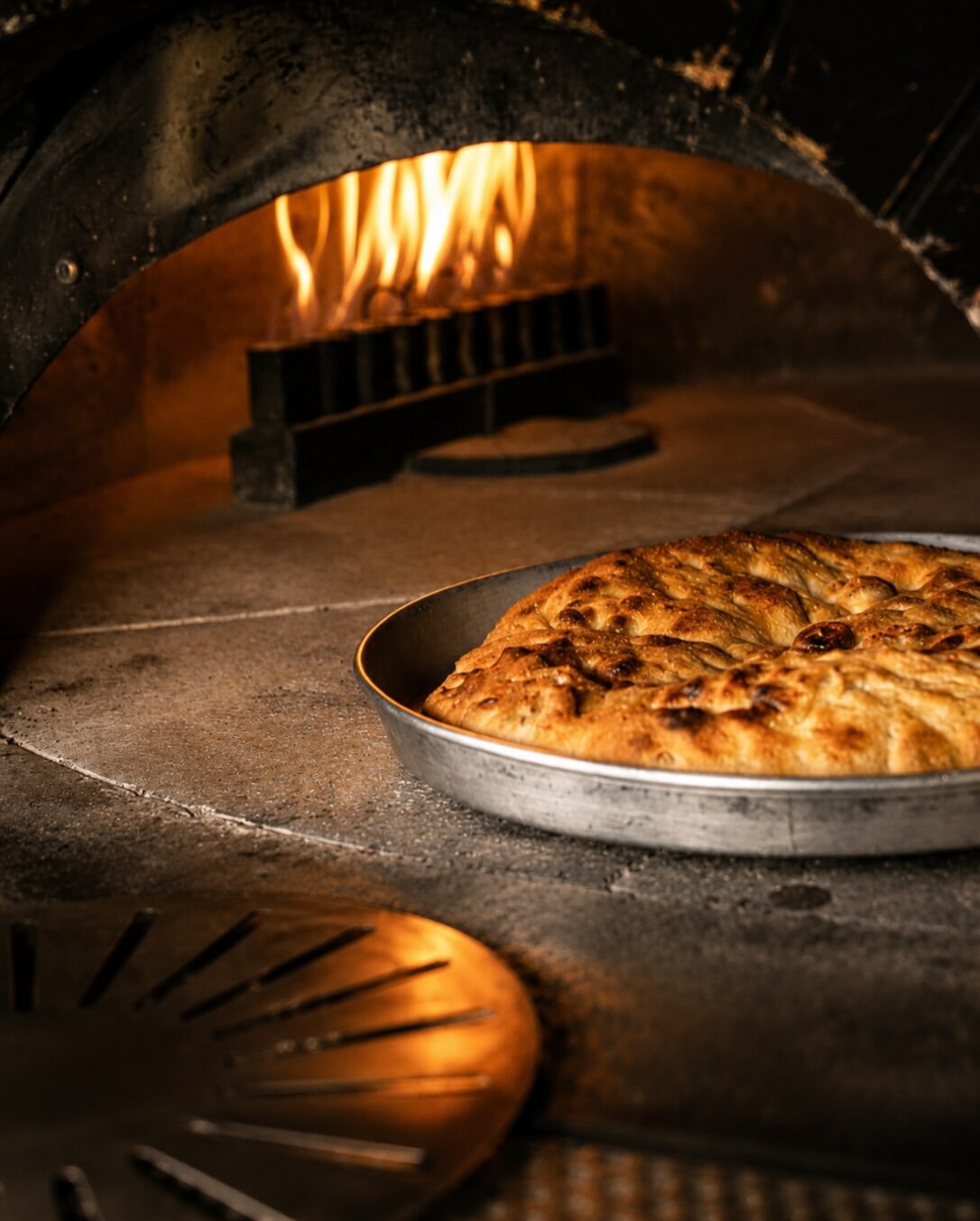Focaccia al padellino in the oven